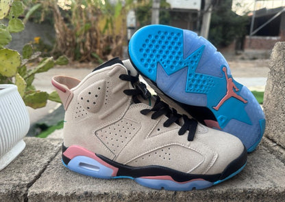 A Ma Maniere x Air Jordan 6 Retro Shoes Brwn + Blue