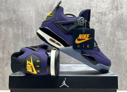 🏀 NIKE AIR JORDAN 4 RETRO LAKERS IMPERIAL PURPLE FV5029-500 💜 [$350 on eBay]