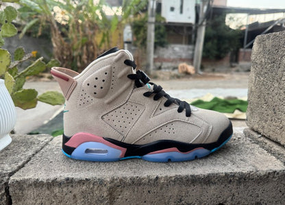 A Ma Maniere x Air Jordan 6 Retro Shoes Brwn + Blue